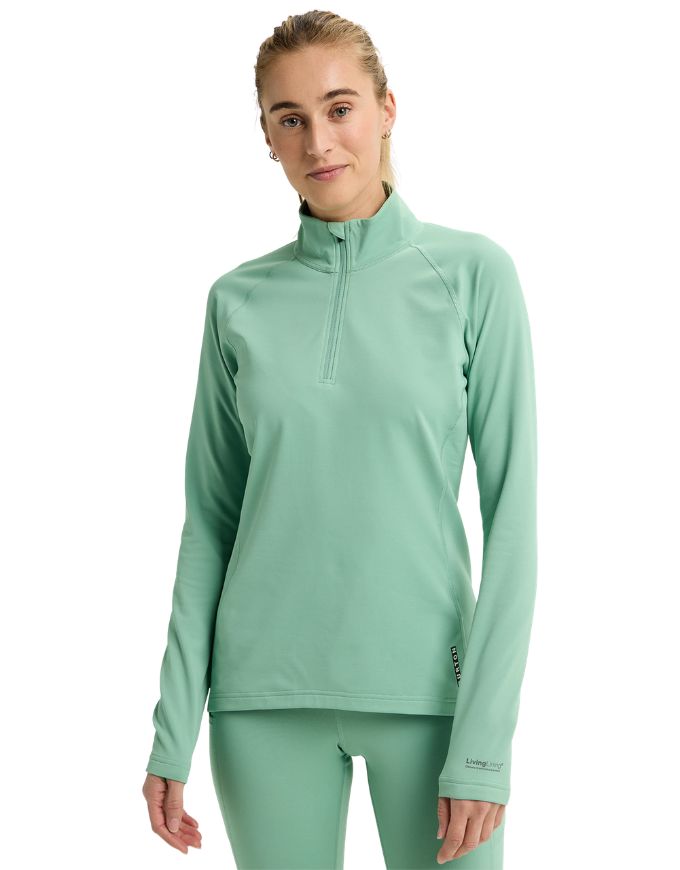 Burton Women's Heavyweight Quarter Zip 2026 | Soft Sage